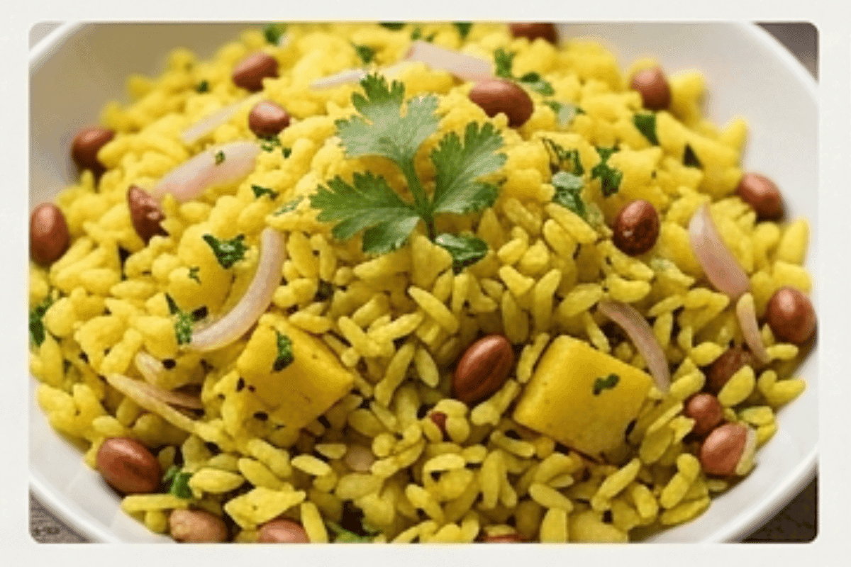 Poha Indian breakfast option