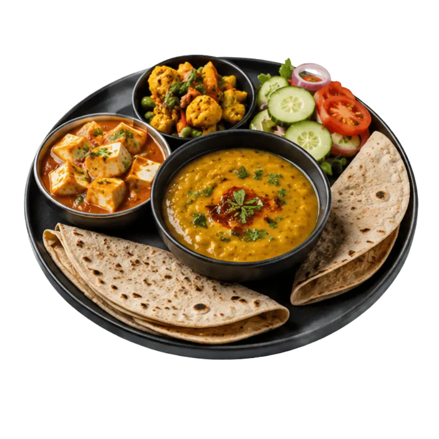 Healthy Indian vegetarian diet visual