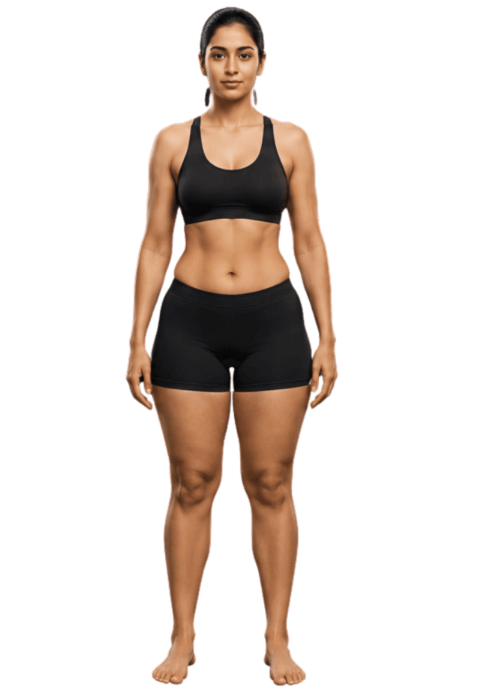Female pear body shape example