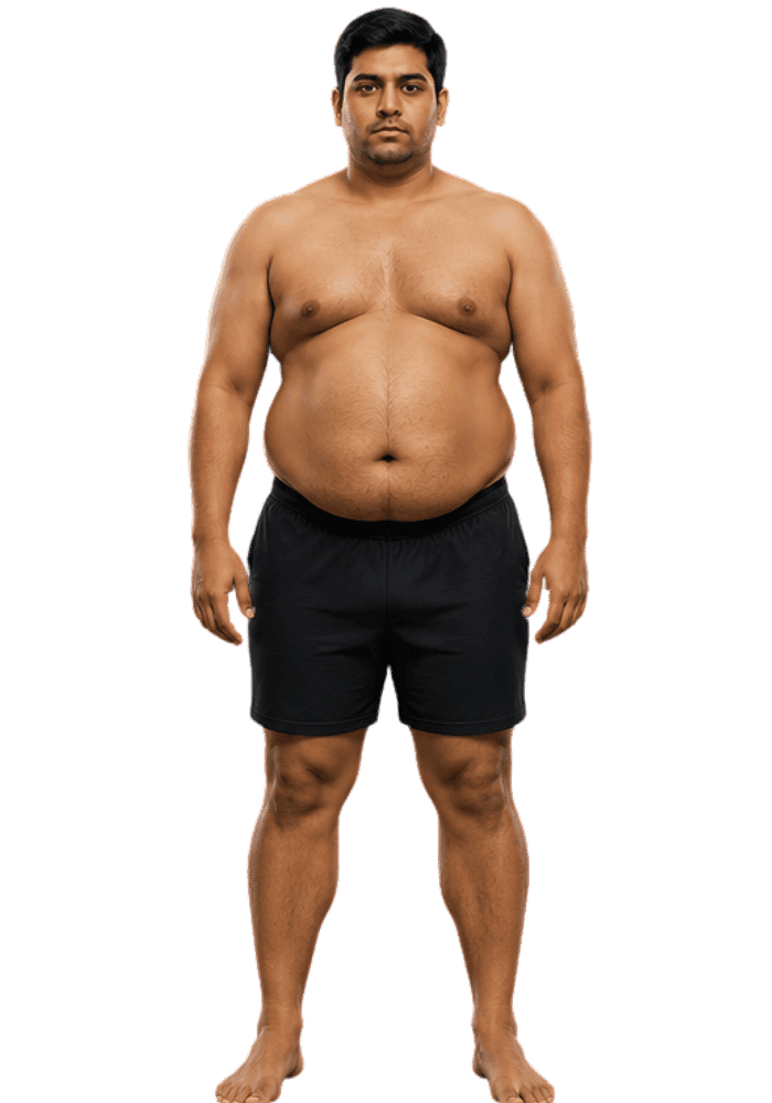 Male oval body shape example