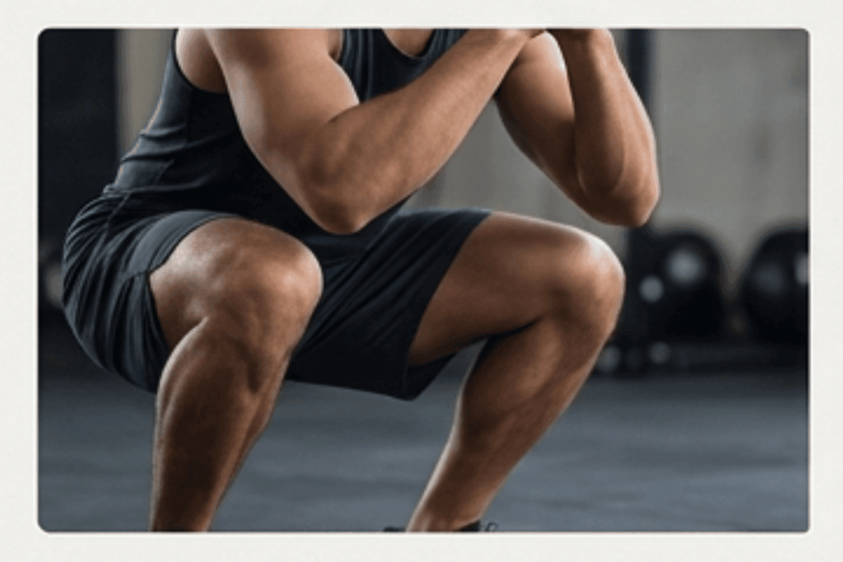 Squat exercise demonstration image
