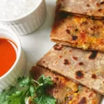 PANEER PARATHA WITH CURD