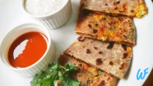 PANEER PARATHA WITH CURD