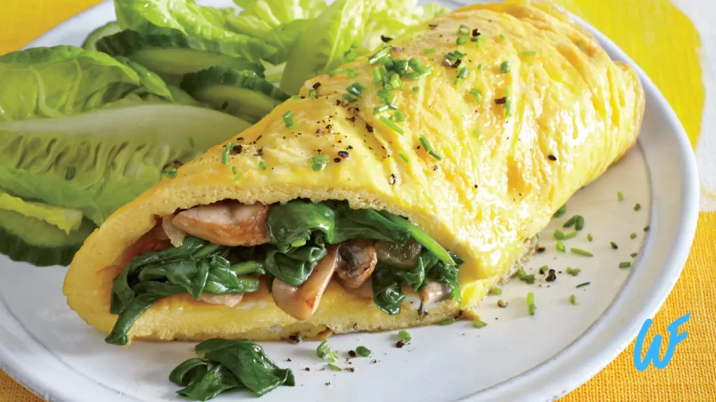 SPINACH AND MUSHROOM OMELETTE RECIPE