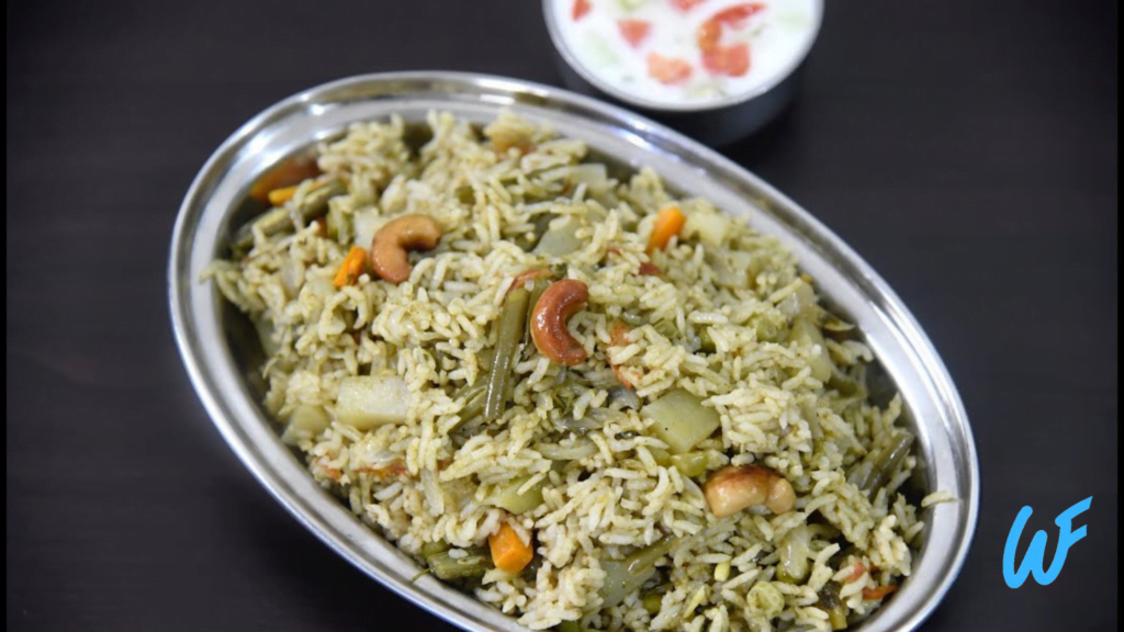 Read more about the article VEGETABLE PULAO WITH MINT RAITA RECIPE