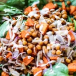 SPINACH AND CHICKPEA SALAD WITH LEMON-TAHINI DRESSING RECIPE