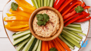 Read more about the article VEGETABLE STICKS WITH HUMMUS RECIPE