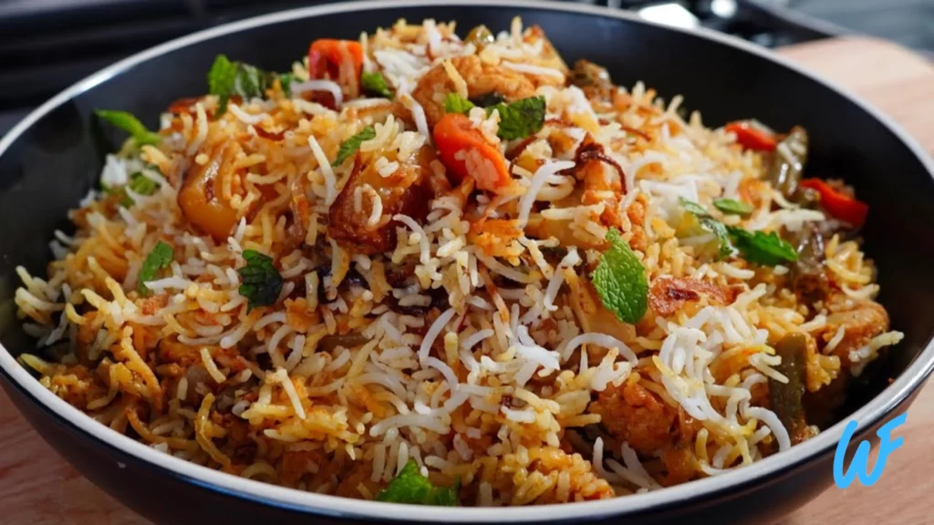 Read more about the article VEGETABLE BIRYANI WITH YOGURT SAUCE RECIPE