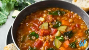 LENTIL SOUP WITH QUINOA AND WHOLE WHEAT ROTI RECIPE