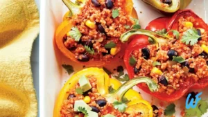 STUFFED CAPSICUM WITH QUINOA AND BLACK BEANS RECIPE