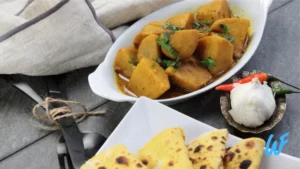 CHICKPEA AND VEGETABLE STIR FRY WITH WHOLE WHEAT ROTI