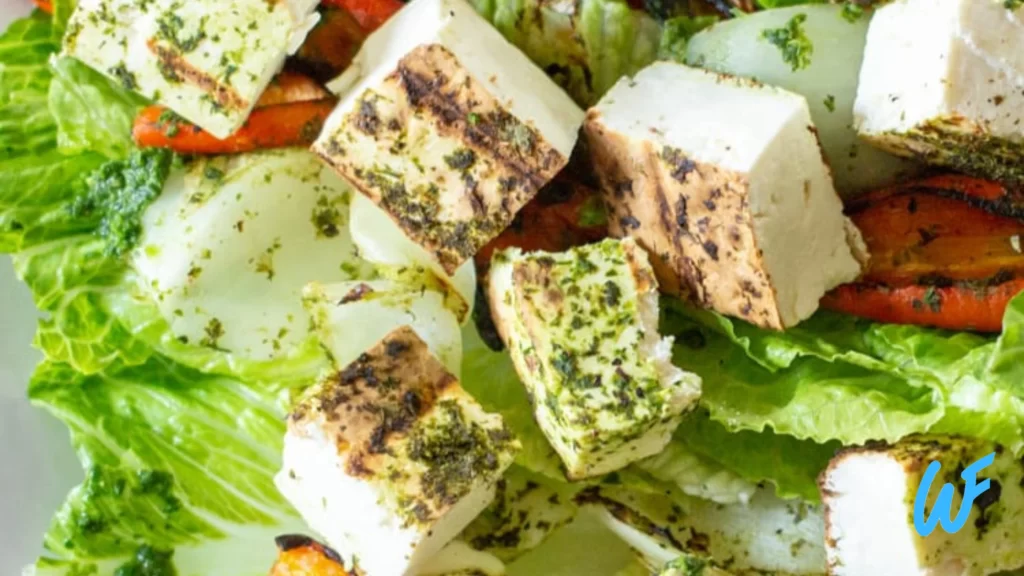 PANEER TIKKA WITH CUCUMBER AND TOMATO SALAD