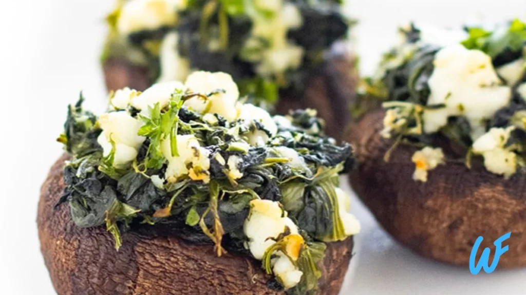 STUFFED MUSHROOM CAPS WITH SPINACH AND CHEESE RECIPE