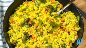 BAKED MASALA POHA FLATTENED RICE RECIPE