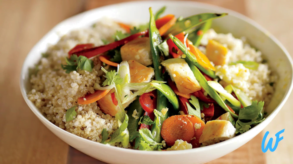 Read more about the article CHICKEN AND VEGETABLE STIR-FRY WITH QUINOA
