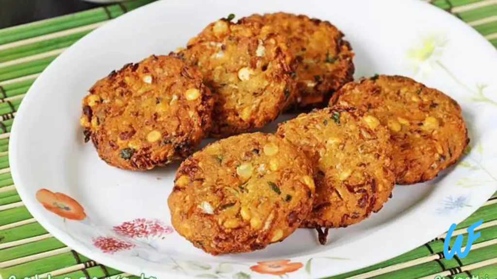 BAKED CABBAGE AND CARROT VADA FRITTERS RECIPE