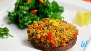 QUINOA AND VEGETABLE STUFFED MUSHROOMS RECIPE