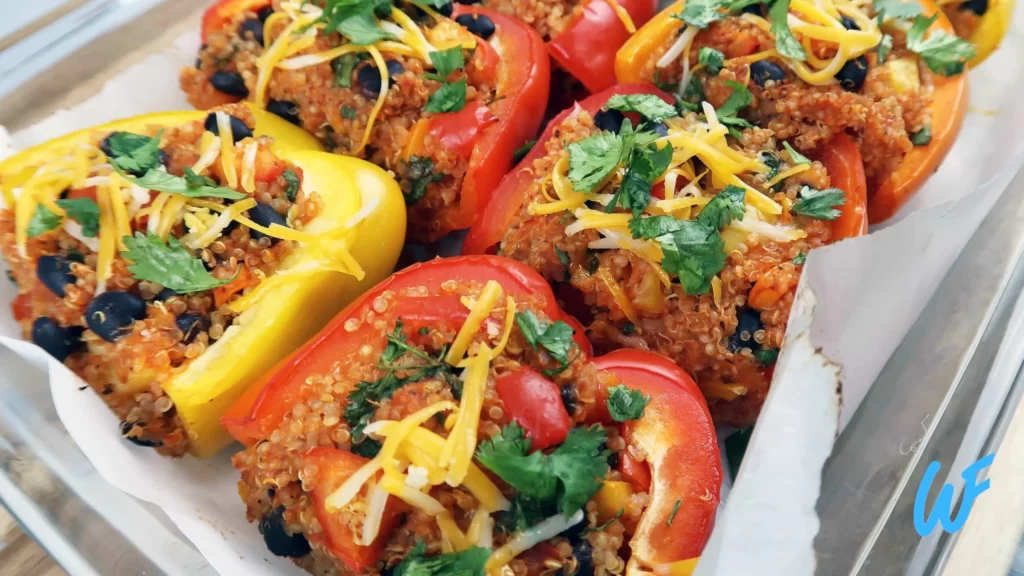Read more about the article QUINOA AND VEGETABLE STUFFED BELL PEPPER CUPS RECIPE