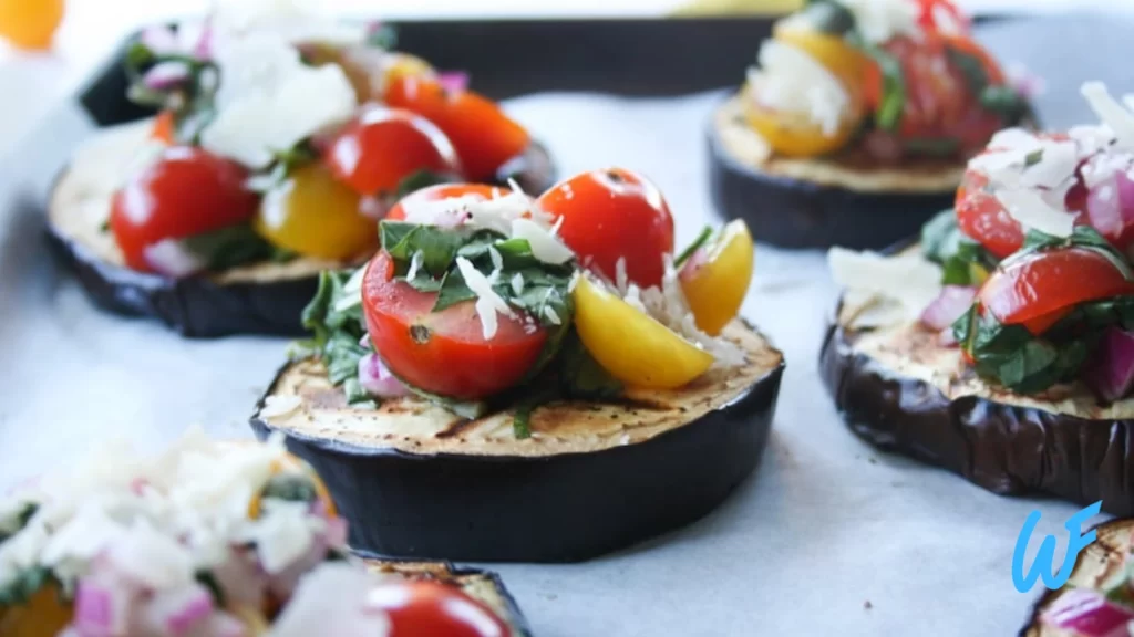Read more about the article GRILLED EGGPLANT AND TOMATO BRUSCHETTA RECIPE