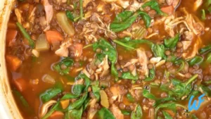 CHICKEN SOUP WITH LENTILS AND SPINACH RECIPE