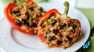 STUFFED BELL PEPPERS WITH QUINOA AND BLACK BEANS