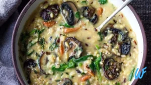 MUSHROOM AND SPINZCH SOUP WITH BROWN RICE RECIPE