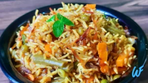 VEGETABLE BIRYANI WITH MINT RAITA RECIPE