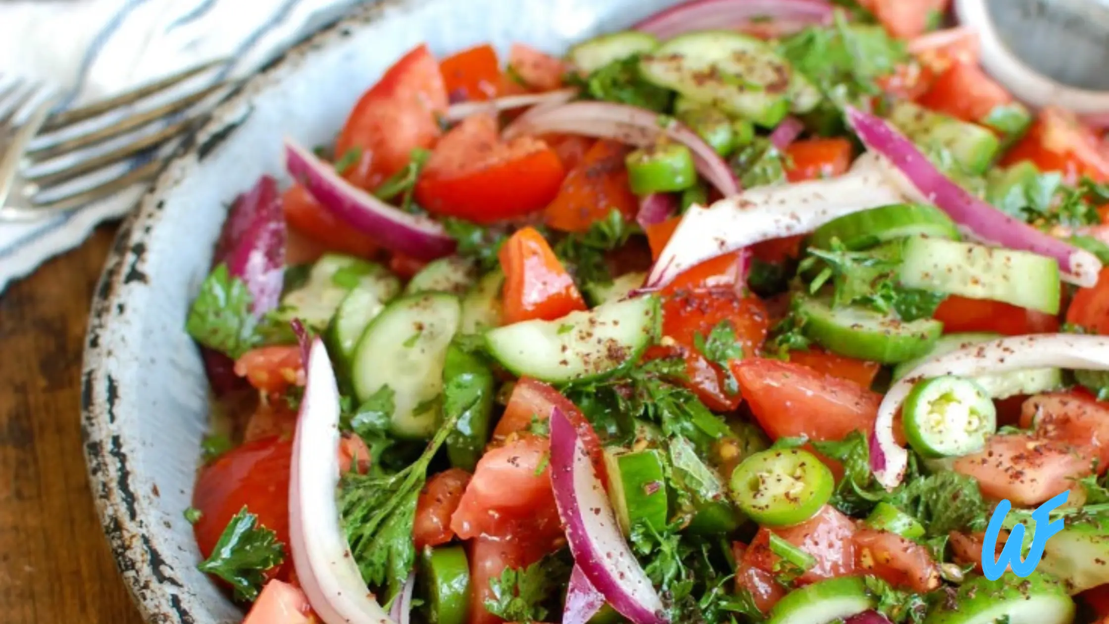 TOMATO AND CUCUMBER SALAD WITH MINT DRESSING RECIPE