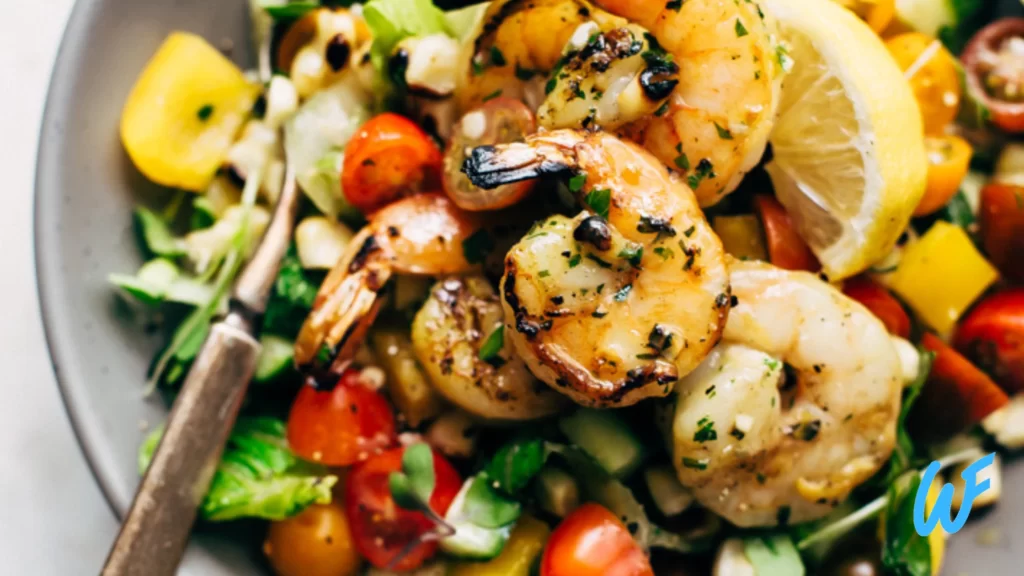 Read more about the article GRILLED PRAWN SALAD WITH MIXED GREENS RECIPE