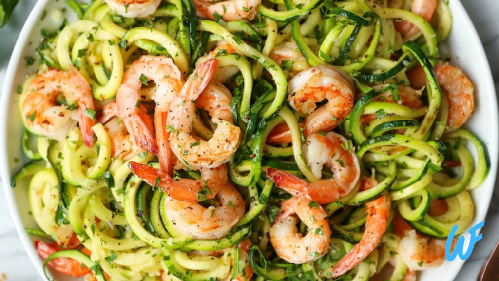 GARLIC BUTTER SHRIMP WITH ZUCCHINI NOODLES RECIPE