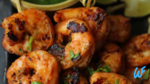 GRILLED TANDOORI PRAWNS WITH CILANTRO MINT CHUTNEY