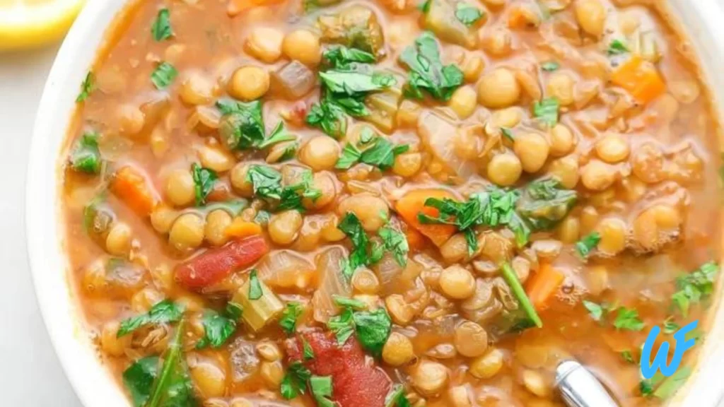 LENTIL AND VEGETABLE STEW WITH WHOLE WHEAT BREAD