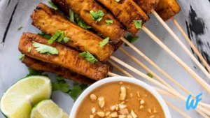 Read more about the article BAKED TOFU SATAY SKEWERS RECIPE