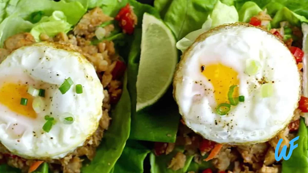 CHICKEN AND EGG LETTUCE WRAPS RECIPE