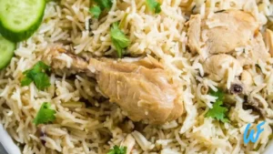 SPICY EGG AND CHICKEN PULAO WITH RAITA RECIPE