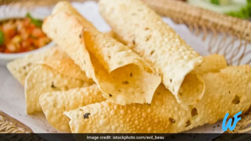 BAKED MASALA PAPAD ROLLS RECIPE