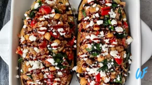 Read more about the article STUFFED EGGPLANT WITH QUINOA AND CHICKPEAS