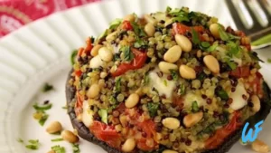 STUFFED MUSHROOMS WITH QUINOA AND SPINACH