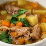 MUTTON STEW WITH STEAMED VEGETABLES RECIPE