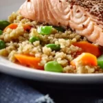 Grilled Salmon with Quinoa and Steamed Vegetables Recipe