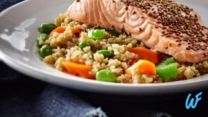 Read more about the article Grilled Salmon with Quinoa and Steamed Vegetables Recipe