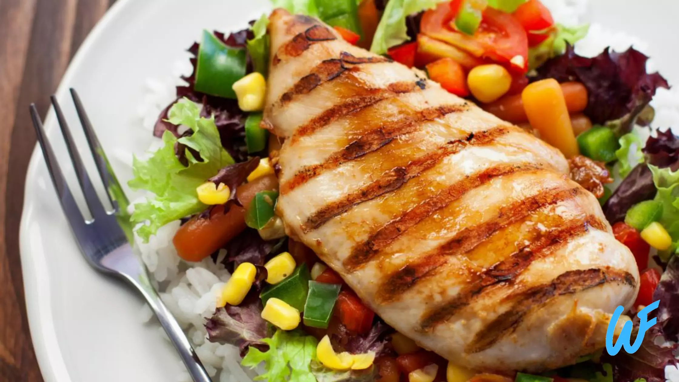 GRILLED CHICKEN BREAST WITH STEAMED VEGETABLES