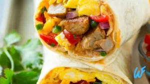 EGG AND CHICKEN SAUSAGE BREAKFAST BURRITO RECIPE