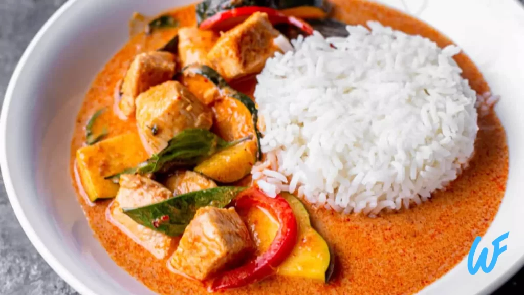 Thai Red Curry with Vegetables and Rice Recipe