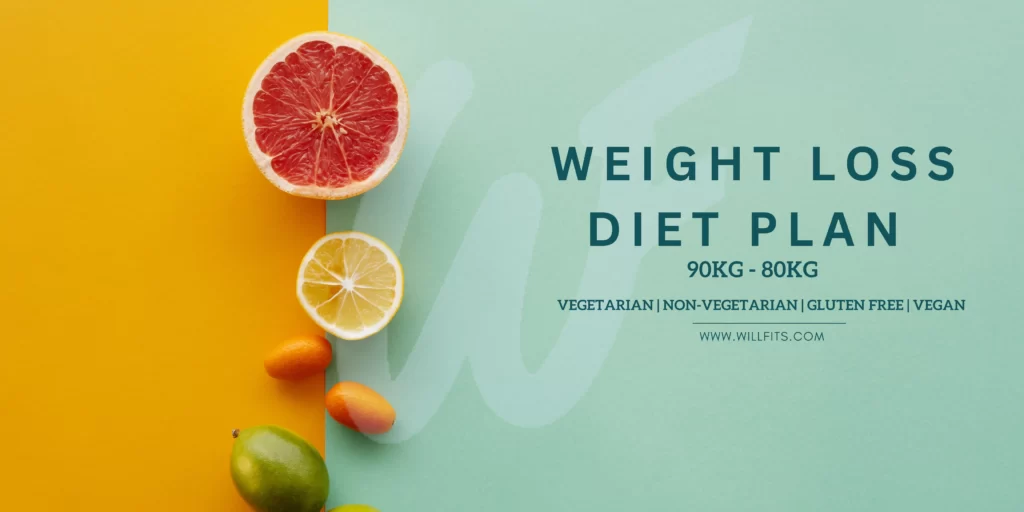 Read more about the article Weight Loss Diet Plan 90KG – 80KG With Willfits.com