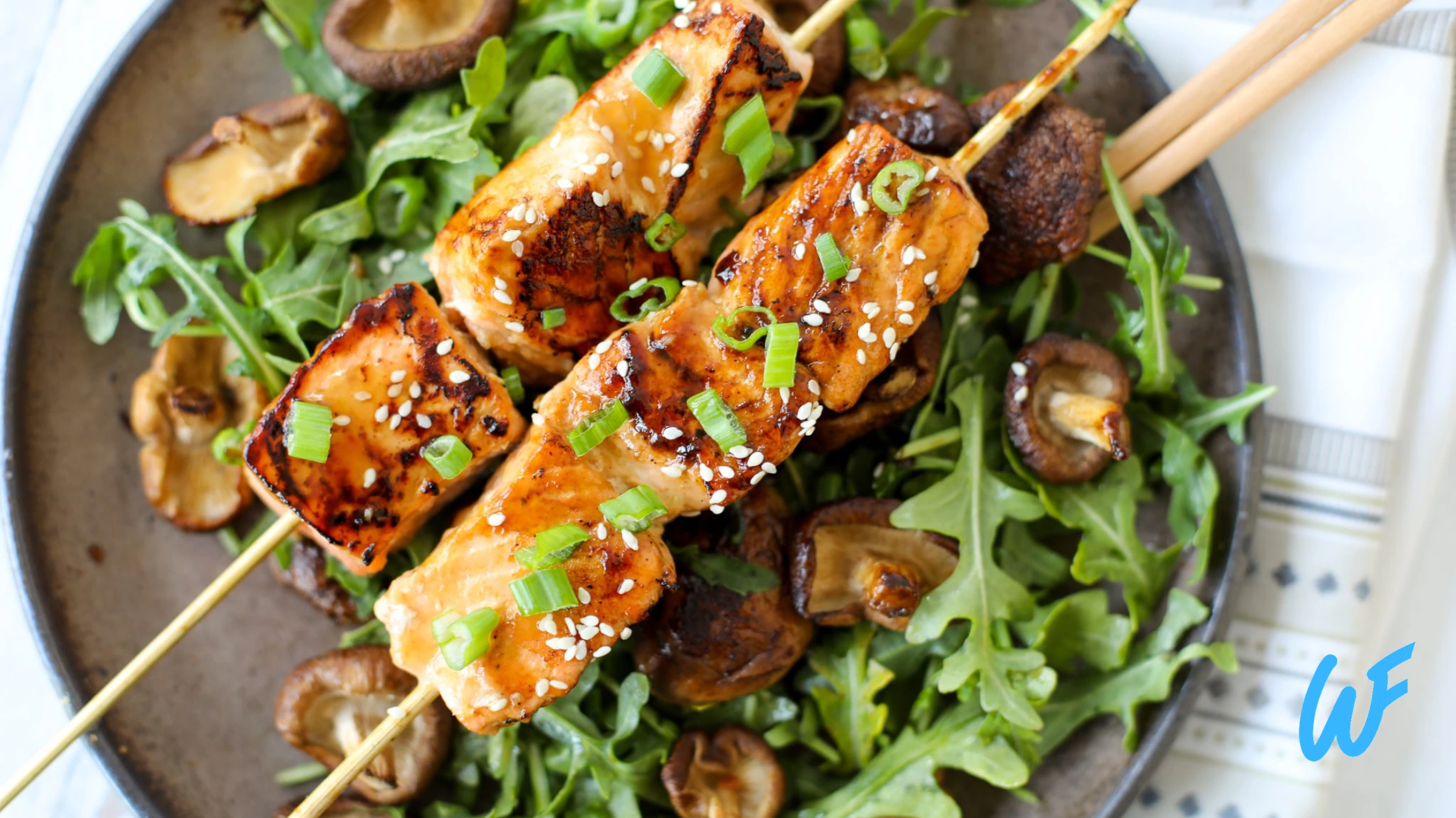 Teriyaki Salmon Skewers