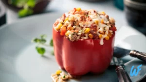 Stuffed Bell Peppers with Brown Rice and Ground Turkey