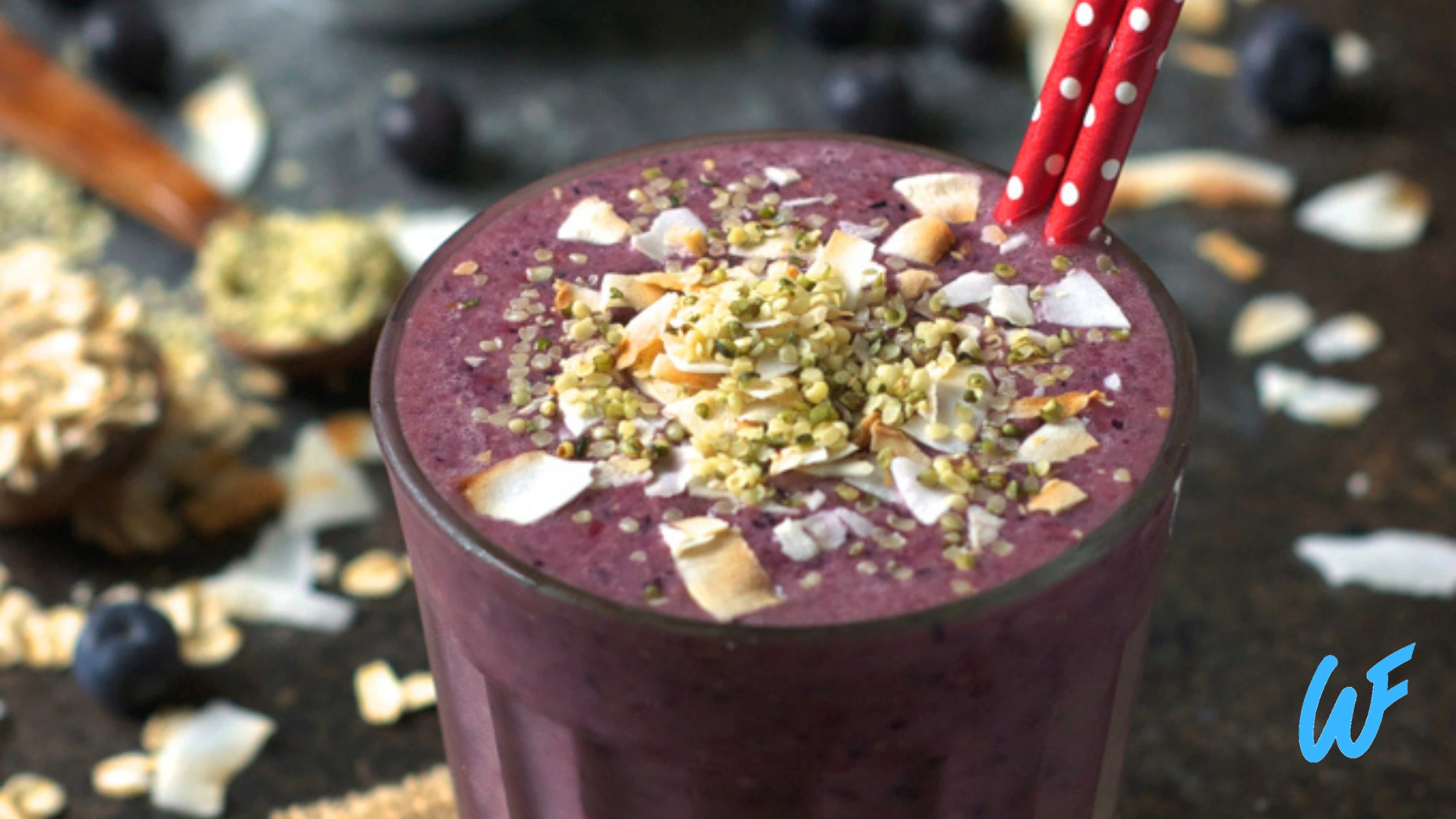 Hemp Seed and Blueberry Shake