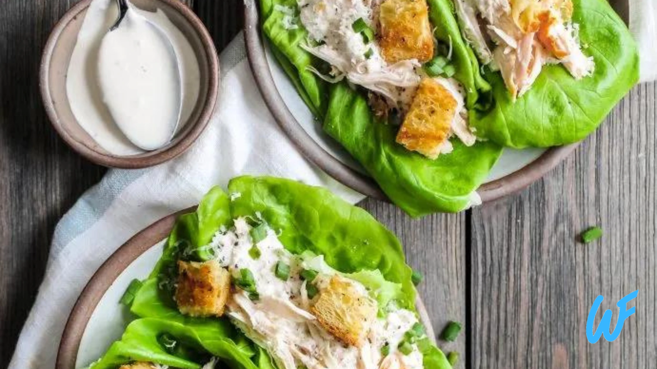 Chicken Caesar Lettuce Cups