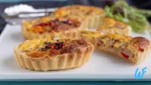 Chicken and mushroom breakfast quiche